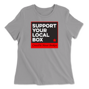 Womens 2X-Large SOLID_ATHLETIC_GREY Relaxed Jersey T-Shirt
