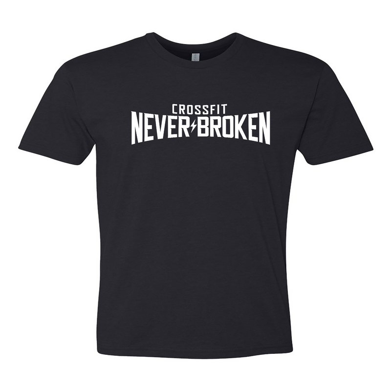 CrossFit Never Broken White Mens - T-Shirt