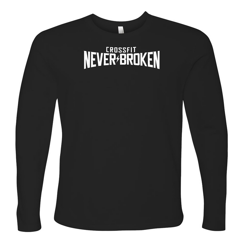 CrossFit Never Broken White Mens - Long Sleeve