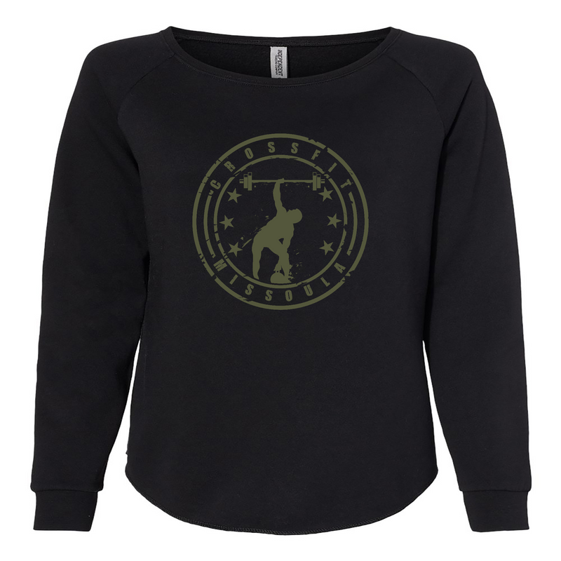 CrossFit Missoula Green Womens - CrewNeck