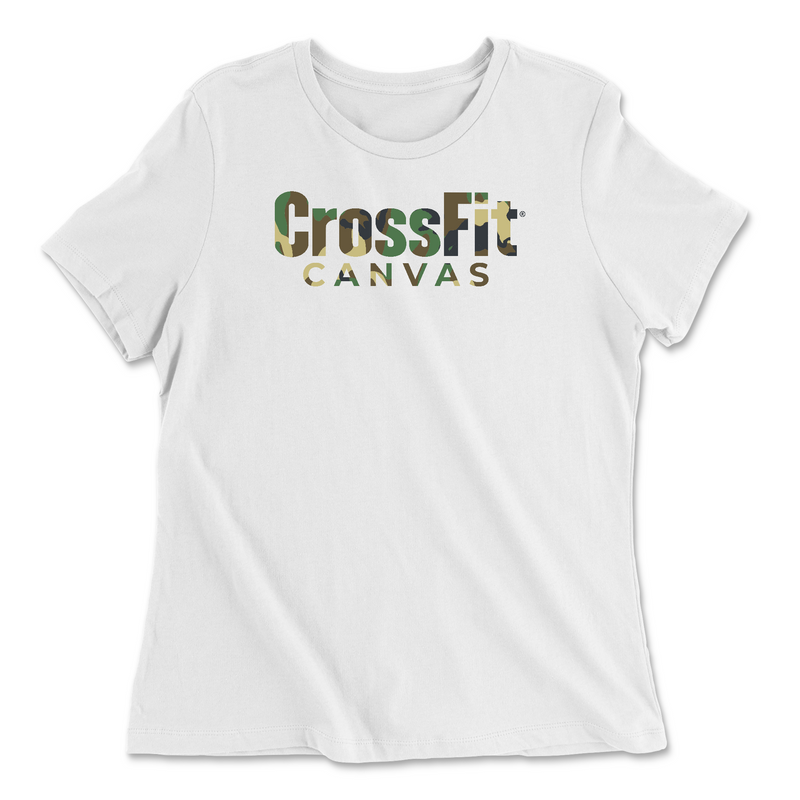 CrossFit Canvas Camo 2 Womens - Relaxed Jersey T-Shirt