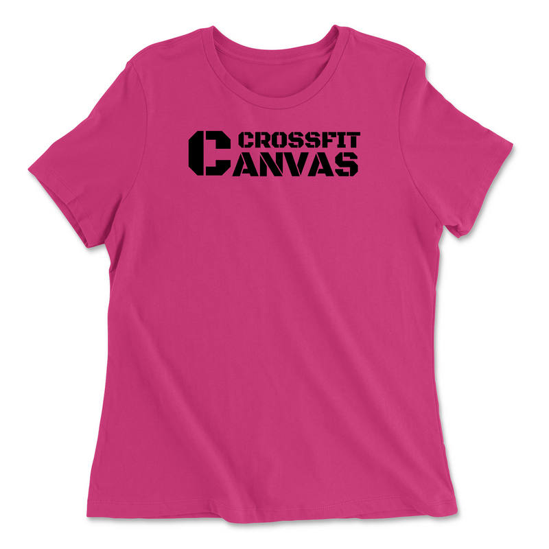CrossFit Canvas Flag Womens - Relaxed Jersey T-Shirt