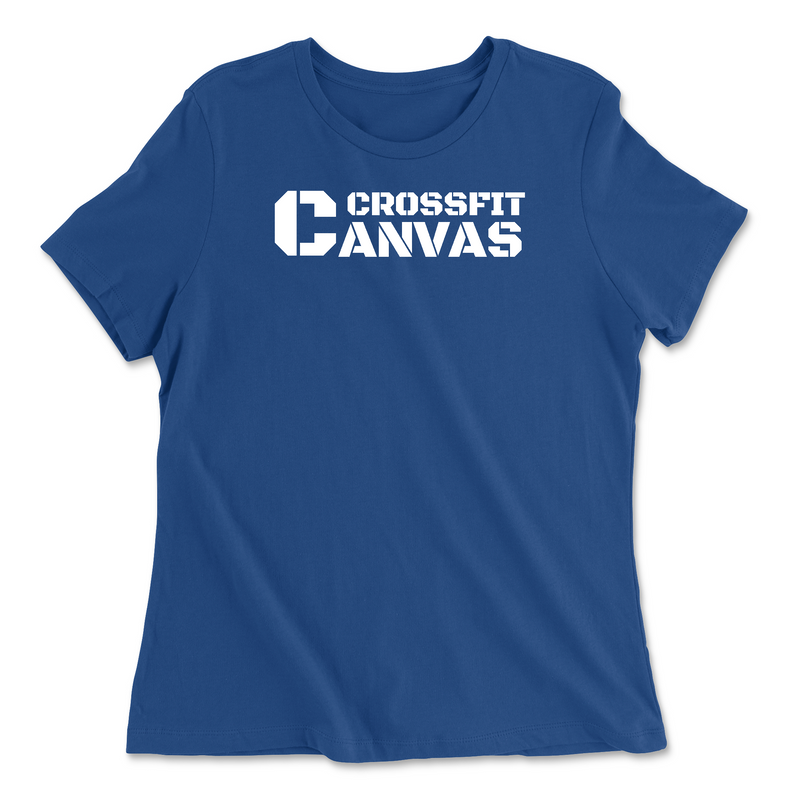 CrossFit Canvas Flag Womens - Relaxed Jersey T-Shirt