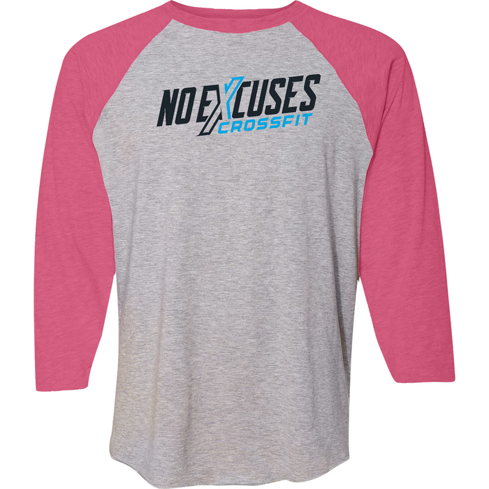 Mens 2X-Large HOT_PINK 3/4 Sleeve