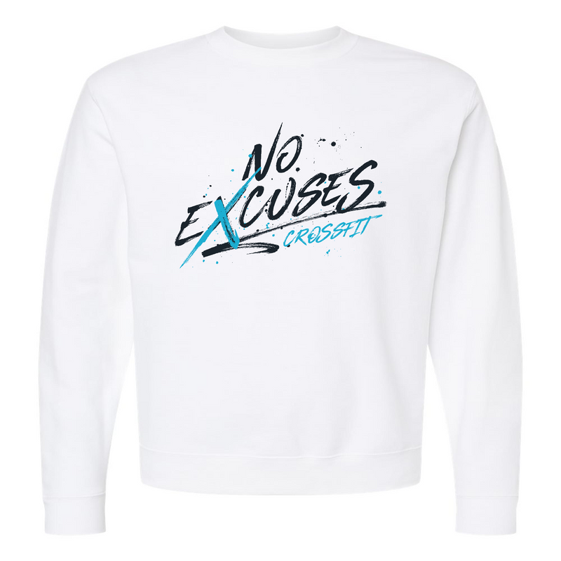 Mens 2X-Large WHITE Midweight Sweatshirt