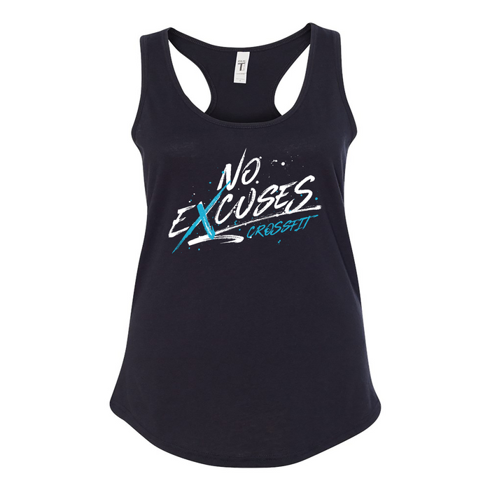 Womens 2X-Large BLACK Tank Top (Front Print Only)