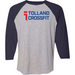 Mens 2X-Large VINTAGEHEATHER_VINTAGENAVY 3/4 Sleeve