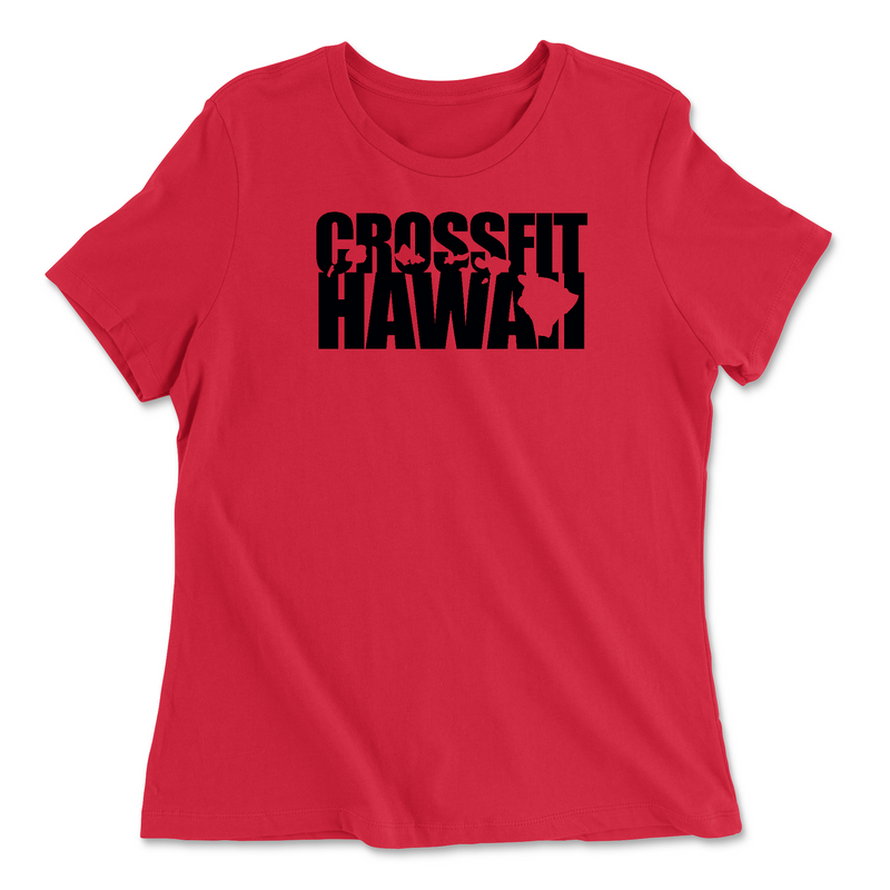 Womens 2X-Large RED Relaxed Jersey T-Shirt