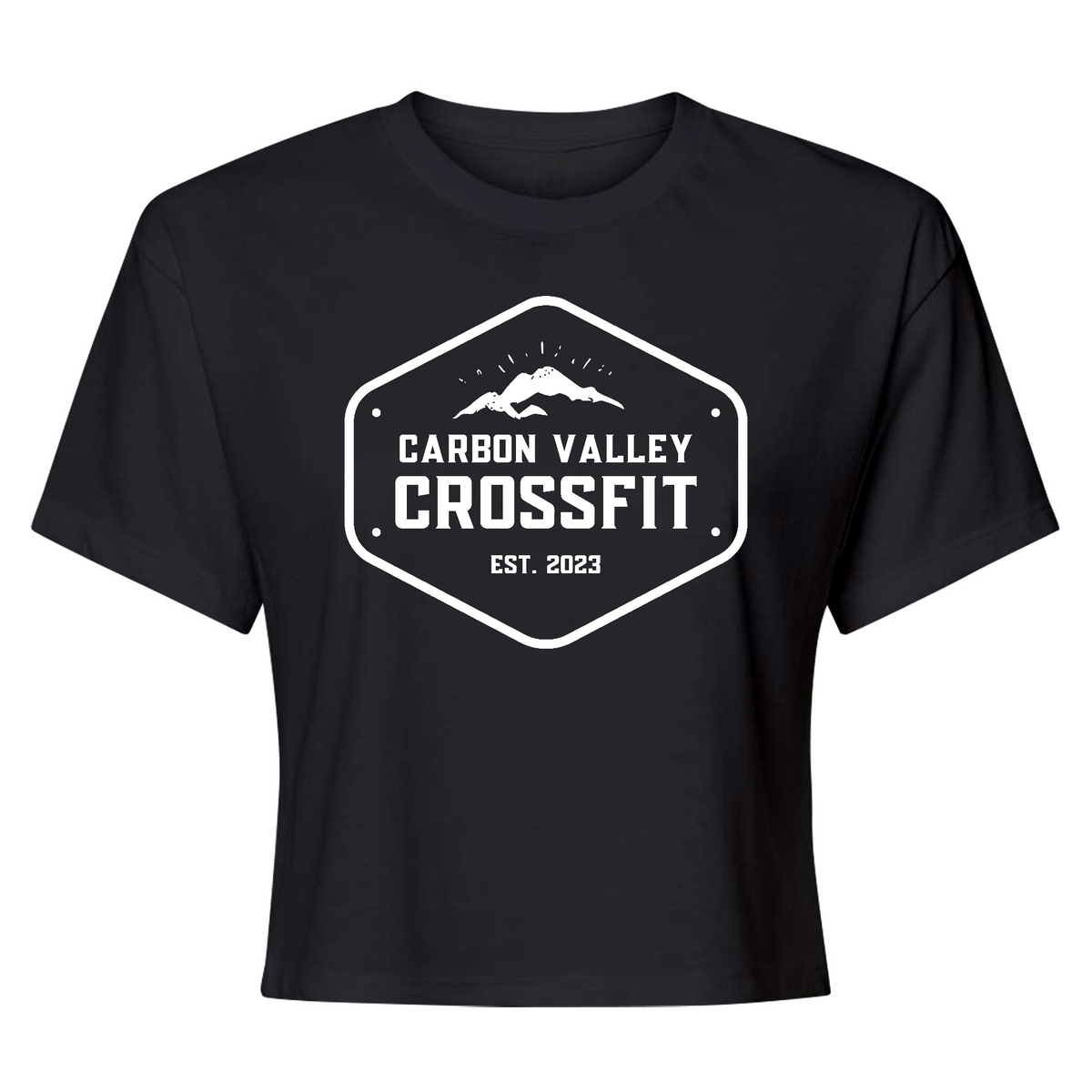 Carbon Valley Crossfit Cvcf Mtns Womens Crop Top — Fully Amped