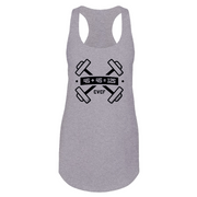 Womens 2X-Large Heather Gray Tank Top (Front Print Only)