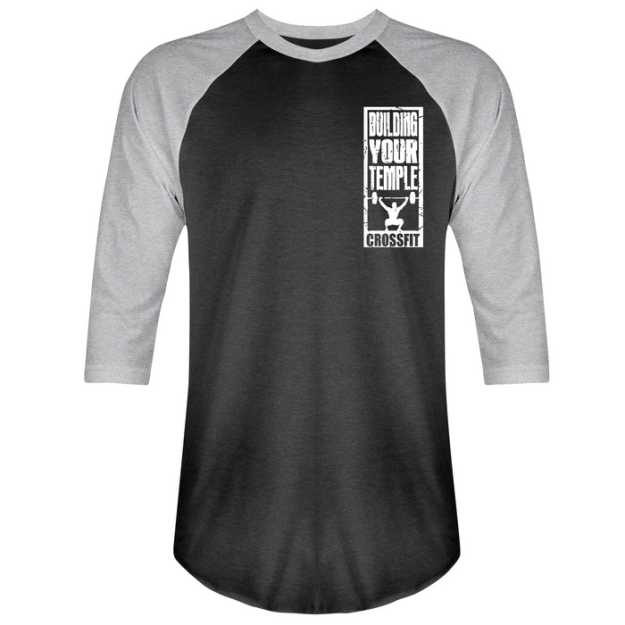 Mens 2X-Large Vintagesmoke Granite Heather 3/4 Sleeve