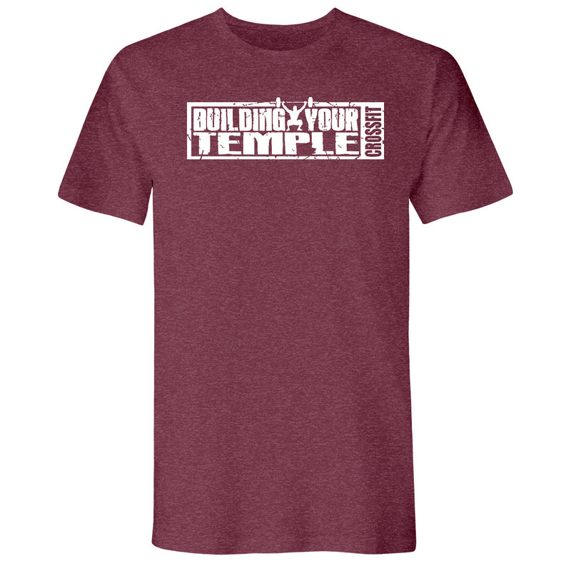 Mens 2X-Large Heather Maroon T-Shirt
