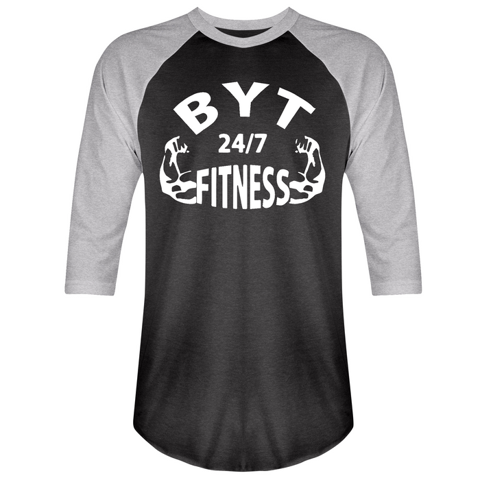 Mens 2X-Large Vintagesmoke Granite Heather 3/4 Sleeve