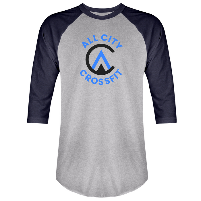 Mens 2X-Large VINTAGEHEATHER_VINTAGENAVY 3/4 Sleeve