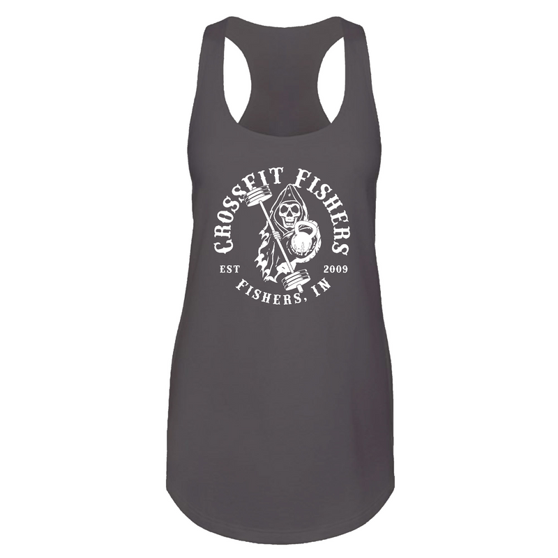 Womens 2X-Large Dark Gray Tank Top (Front Print Only)