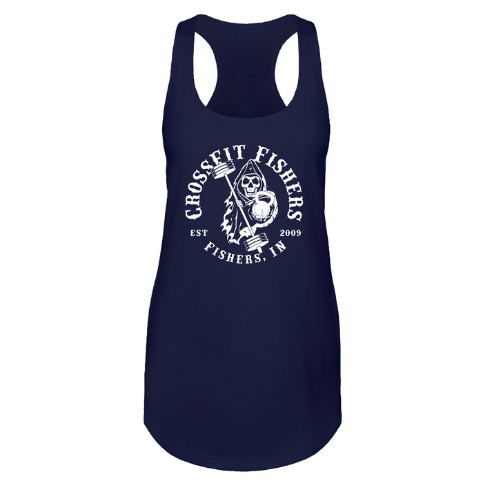Womens 2X-Large Midnight Navy Tank Top (Front Print Only)
