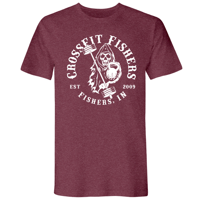 Mens 2X-Large Heather Maroon T-Shirt