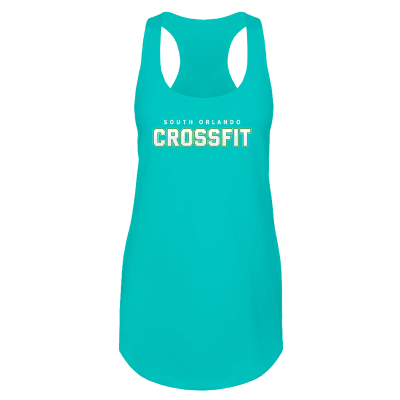 Womens 2X-Large Tahiti Blue Tank Top (Front Print Only)