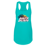Womens 2X-Large Tahiti Blue Tank Top (Front Print Only)