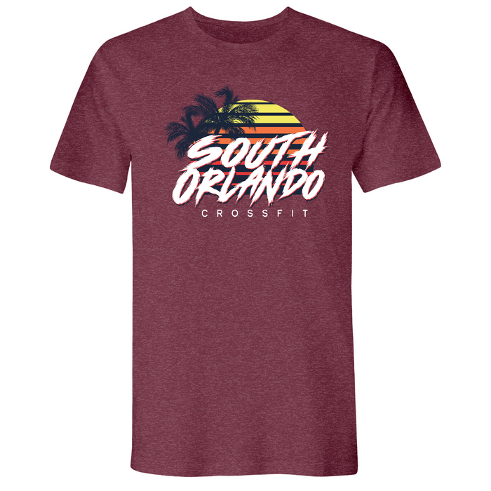 Mens 2X-Large Heather Maroon T-Shirt