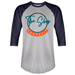 Mens 2X-Large Vintageheather Vintagenavy 3/4 Sleeve