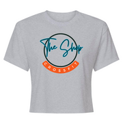 Womens 2X-Large Heather Gray Crop Top T-Shirt