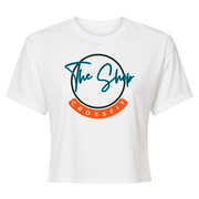 Womens 2X-Large White Crop Top T-Shirt