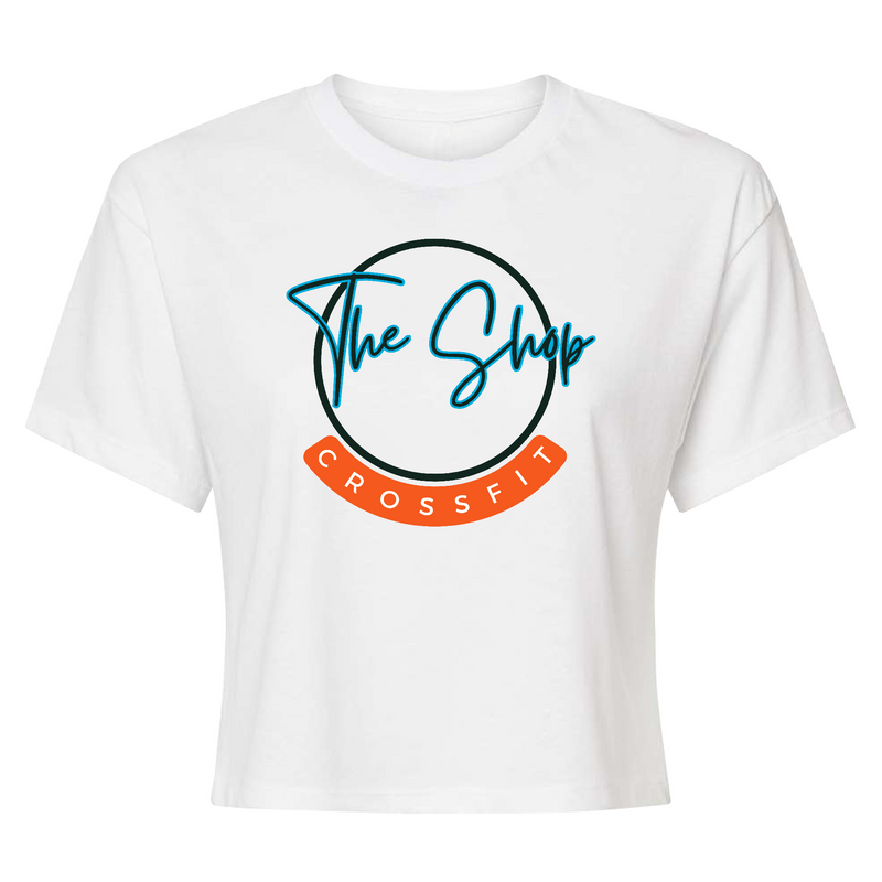 Womens 2X-Large White Crop Top T-Shirt