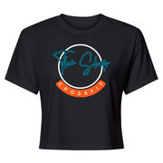 Womens 2X-Large Black Crop Top T-Shirt