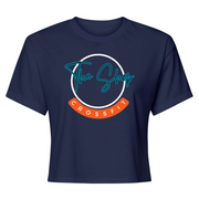 Womens 2X-Large Midnight Navy Crop Top T-Shirt