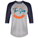 Mens 2X-Large Vintageheather Vintagenavy 3/4 Sleeve