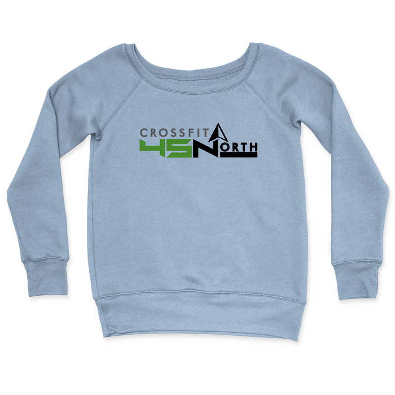 Womens 2X-Large MISTY_BLUE CrewNeck