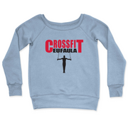 Womens 2X-Large MISTY_BLUE CrewNeck