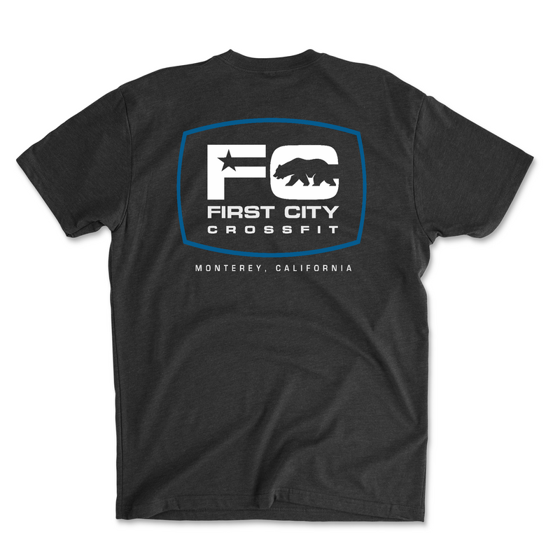 First City CrossFit Vertical Blue Mens - T-Shirt