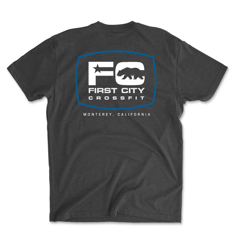 First City CrossFit Vertical Blue Mens - T-Shirt