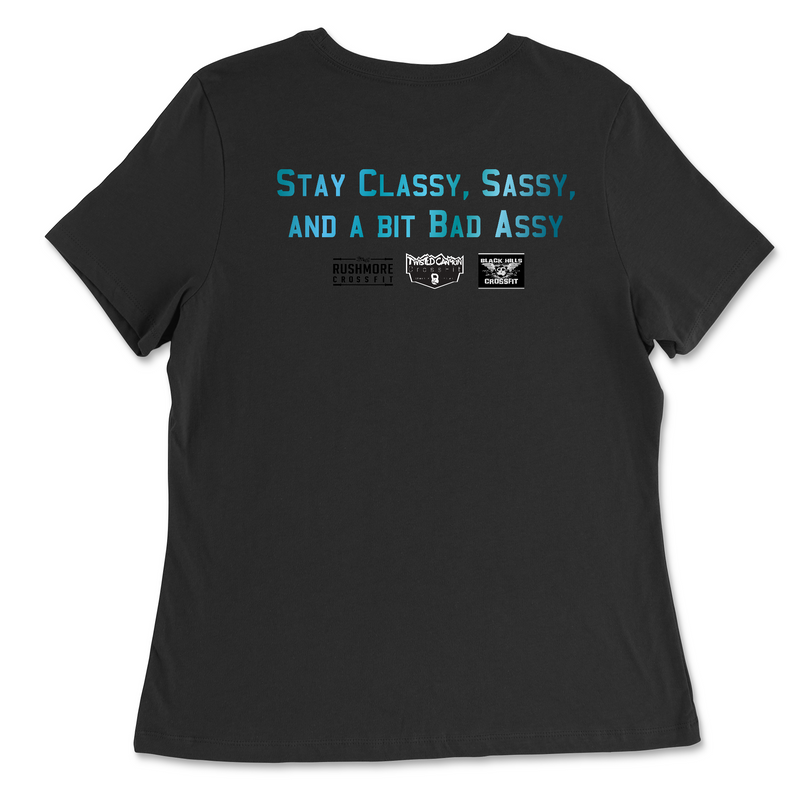 Rushmore CrossFit Grit and Grace (Teal) Womens - Relaxed Jersey T-Shirt