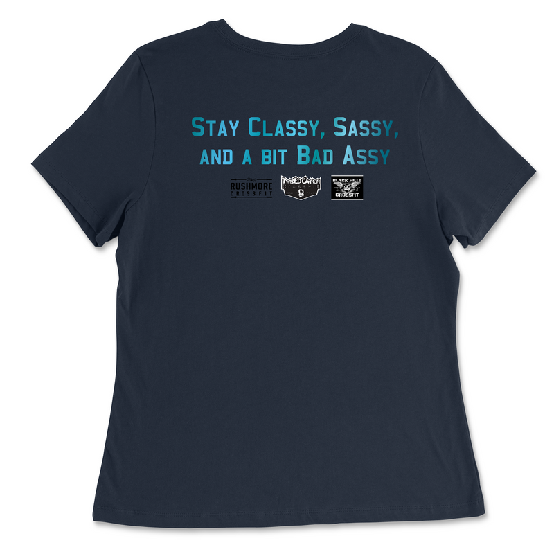 Rushmore CrossFit Grit and Grace (Teal) Womens - Relaxed Jersey T-Shirt