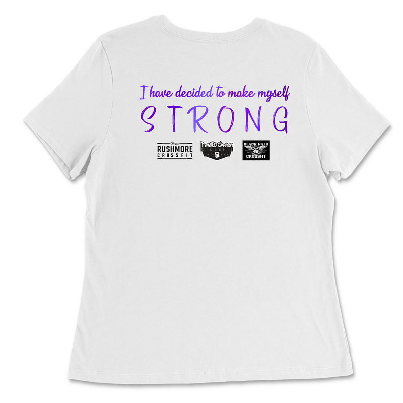 Rushmore CrossFit Grit and Grace (Purple) Womens - Relaxed Jersey T-Shirt