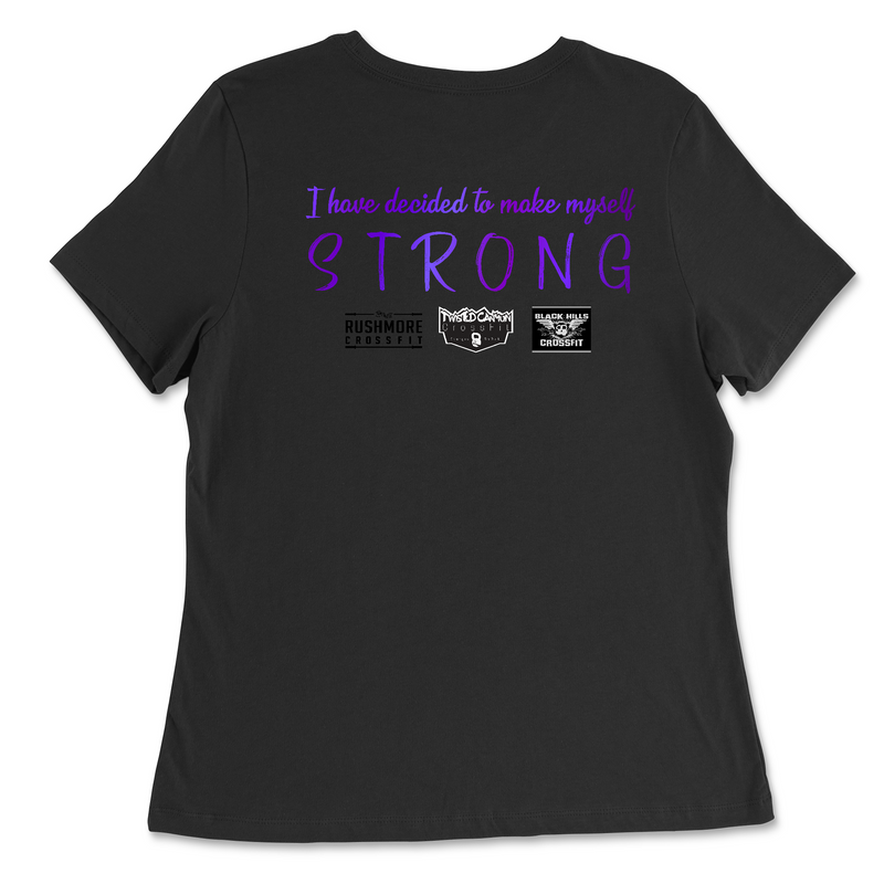 Rushmore CrossFit Grit and Grace (Purple) Womens - Relaxed Jersey T-Shirt