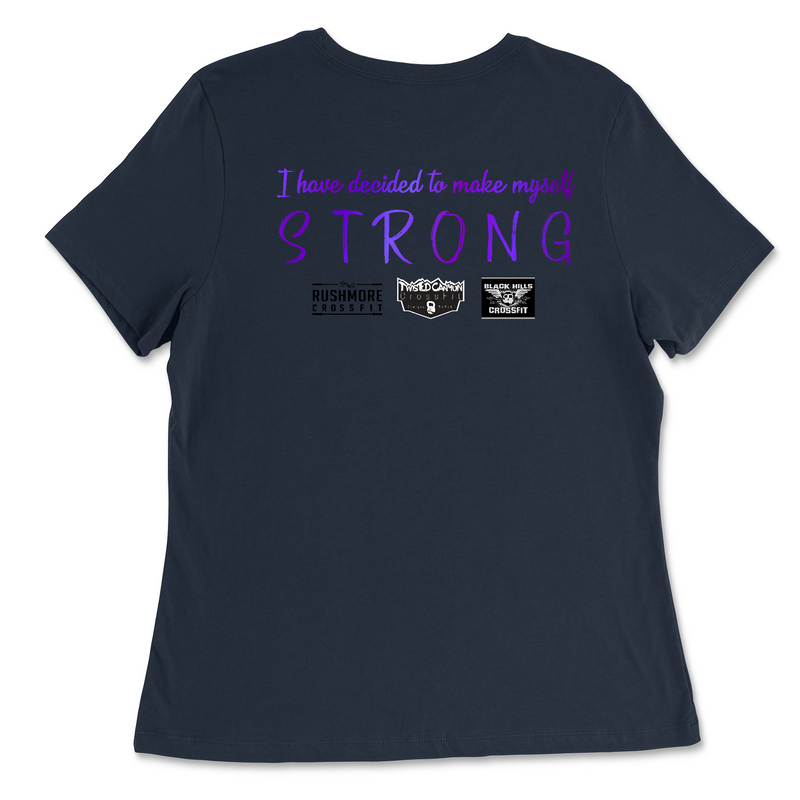Rushmore CrossFit Grit and Grace (Purple) Womens - Relaxed Jersey T-Shirt