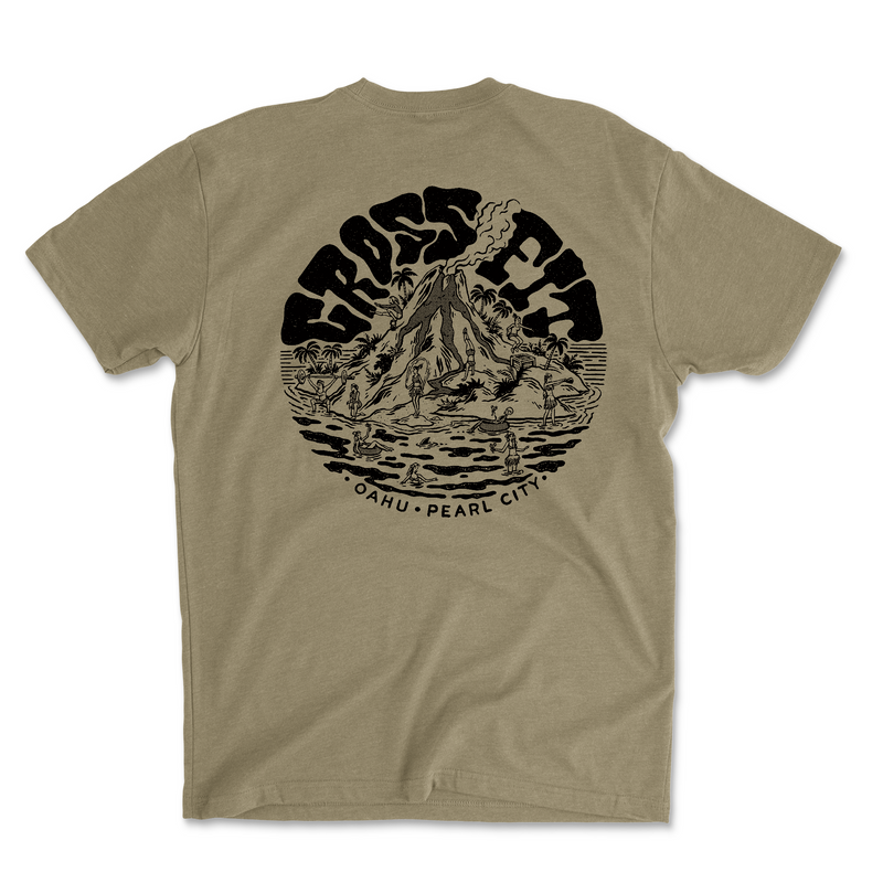CrossFit Oahu Vintage Island (Black) - Mens - T-Shirt