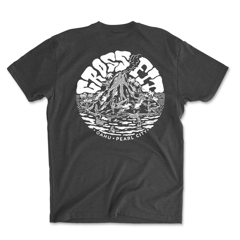 CrossFit Oahu Vintage Island (White) - Mens - T-Shirt