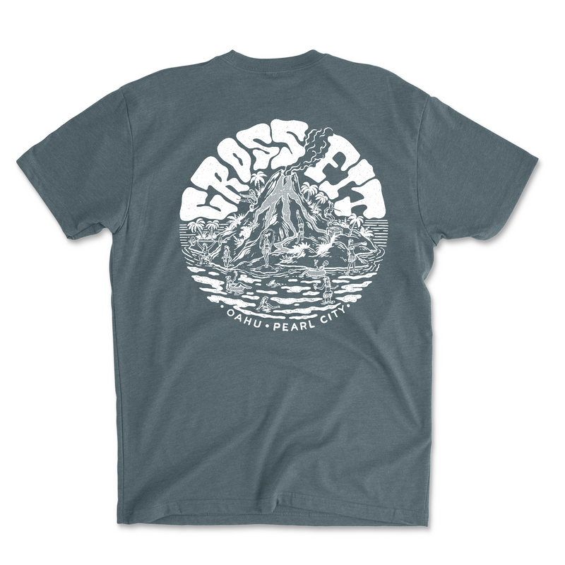 CrossFit Oahu Vintage Island (White) - Mens - T-Shirt