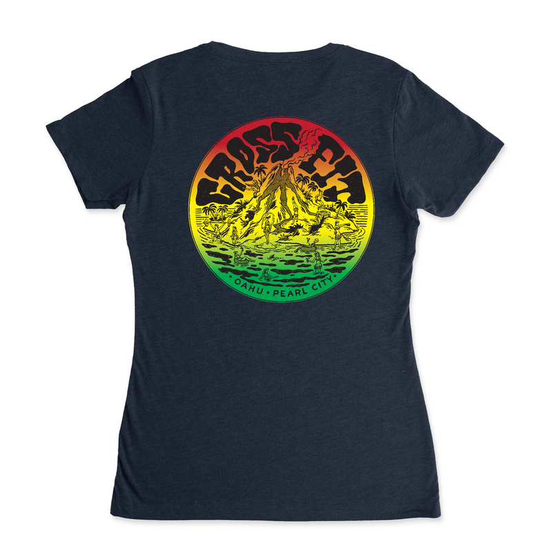 CrossFit Oahu Vintage Island (Rasta) - Womens - T-Shirt