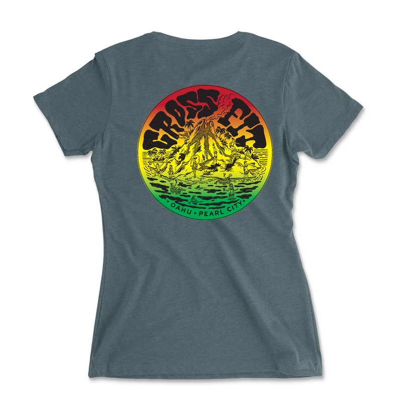 CrossFit Oahu Vintage Island (Rasta) - Womens - T-Shirt