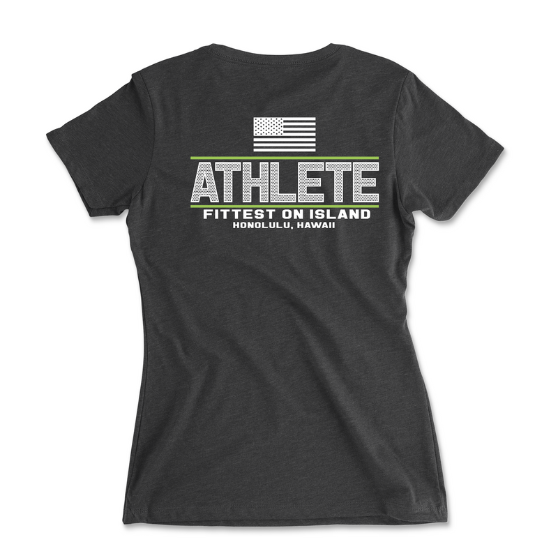 CrossFit Oahu  Fittest White Green - Womens - T-Shirt