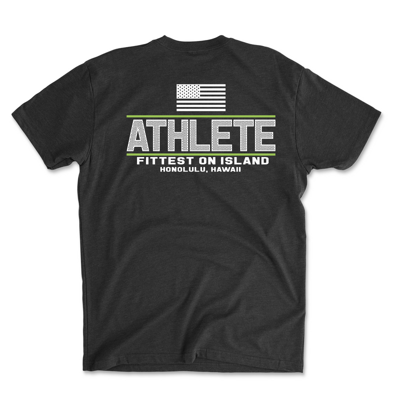 CrossFit Oahu  Fittest White Green - Mens - T-Shirt