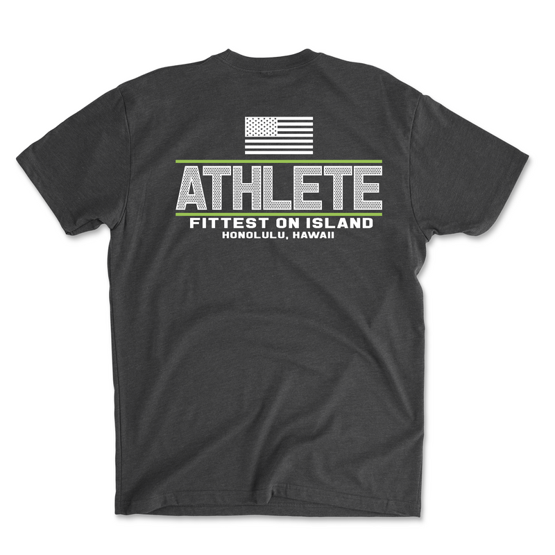 CrossFit Oahu  Fittest White Green - Mens - T-Shirt