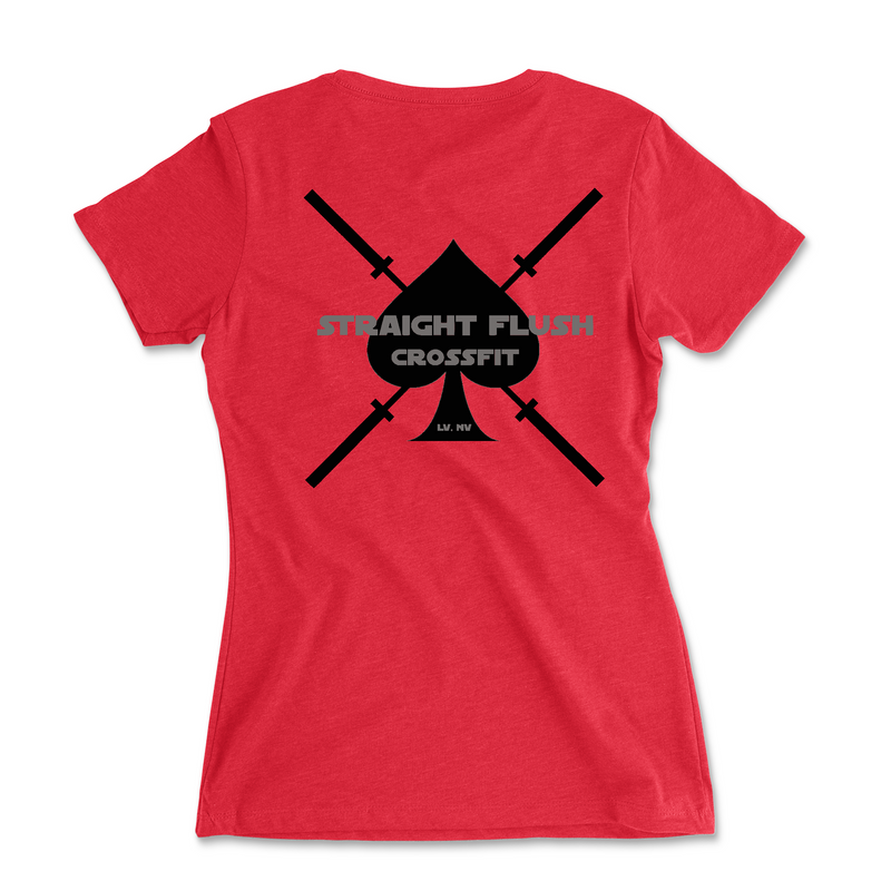 Straight Flush CrossFit Vintage Crossed Barbells - Womens - T-Shirt
