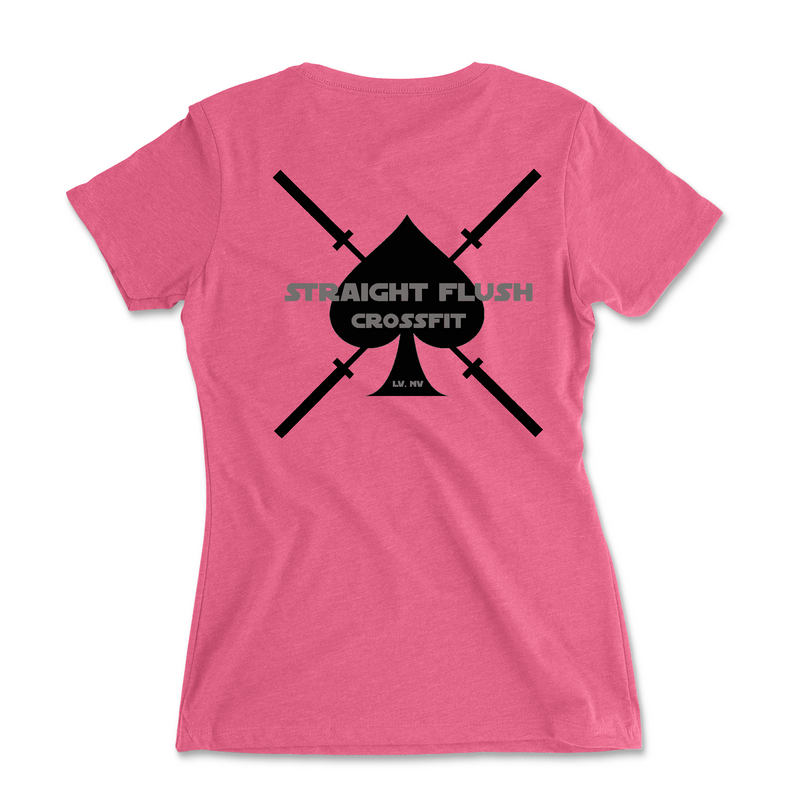 Straight Flush CrossFit Vintage Crossed Barbells - Womens - T-Shirt